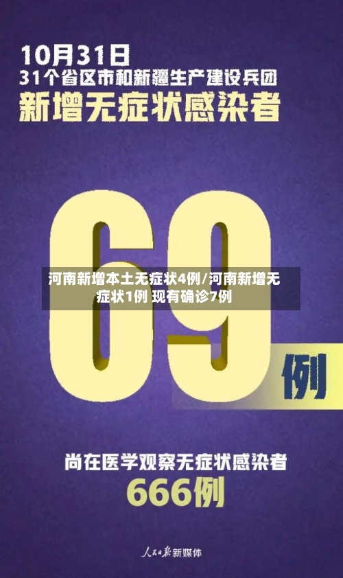 河南新增本土无症状4例/河南新增无症状1例 现有确诊7例