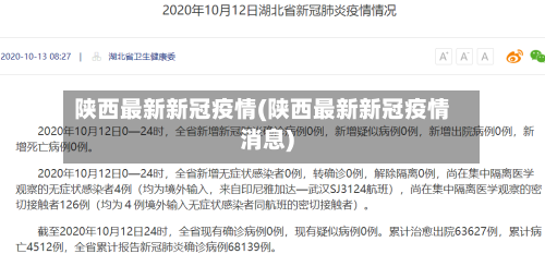 陕西最新新冠疫情(陕西最新新冠疫情消息)-第2张图片