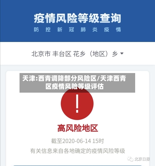 天津:西青调降部分风险区/天津西青区疫情风险等级评估