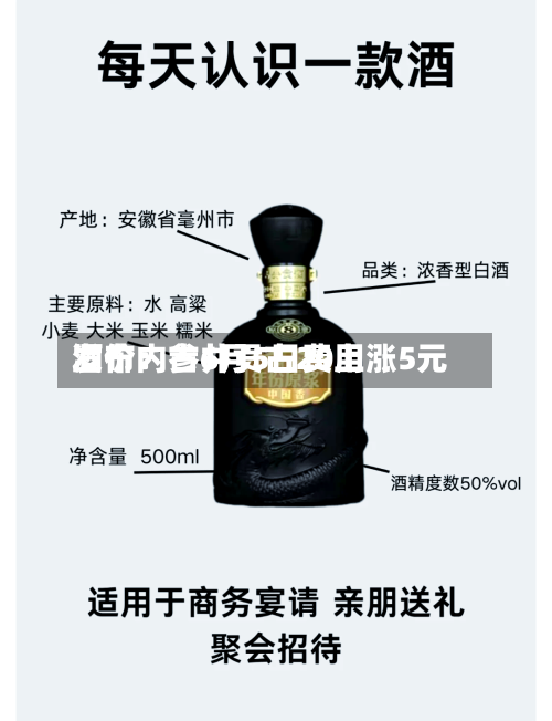 酒价内参6月5日费用发布：古井贡古20上涨5元