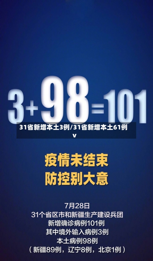 31省新增本土3例/31省新增本土61例v