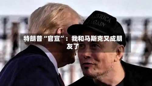 特朗普“官宣	”：我和马斯克又成朋友了-第2张图片