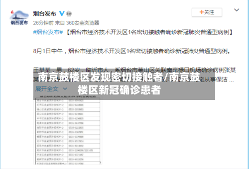 南京鼓楼区发现密切接触者/南京鼓楼区新冠确诊患者-第2张图片